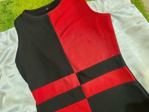 Red &amp; Black Bodycon Dress