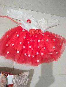 Red & White Polka Dot Dress