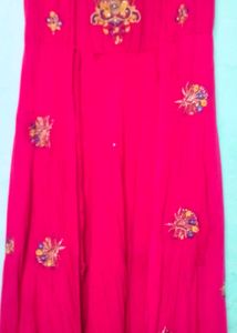 Hot Pink Embellished Gown