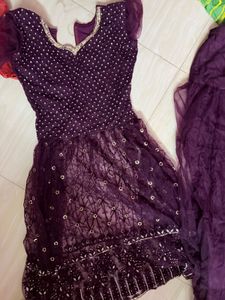 purple sharara set💜