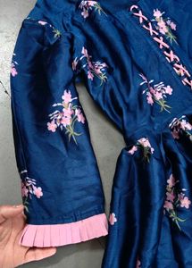 Floral Print Tie Front Kurti 👗💙😍