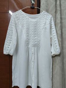 White Embroidered Top