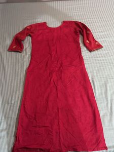 Red &amp; Gold Kurta