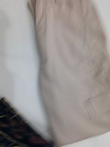 Beige Casual Pants