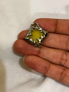 Punk Gothic Yellow Stone Charm