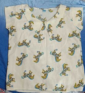 Korean Collared Short Sleeve Top