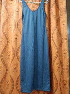 Elegant Grey Midi Slit Dress