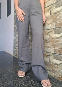 Grey Flared Pants - 23
