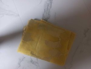 Yellow Leaf Print Scarf