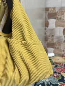 Yellow Corduroy Sling Bag