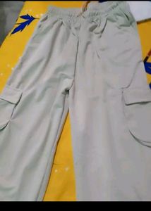 Beige Cargo Trousers