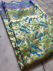 Banarasi Golden 🦜 Pattern Saree ❤‍🔥❤‍🔥❤‍🔥
