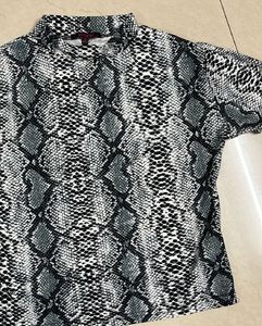 Snakeskin Print Top