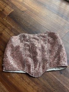 Glitter Fabric Tube Corset