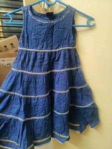 Girls&#39; Tiered Blue Dress