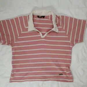Striped Polo Top