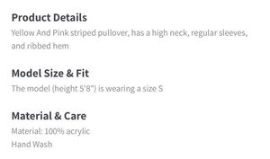 Mustard Yellow Striped Pullover Top