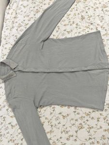 casual dailywear grey cotton shirt