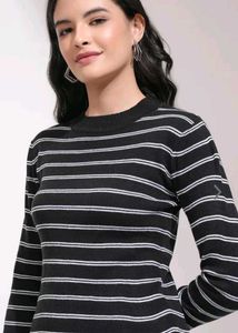 Women Black &amp; White Pullover