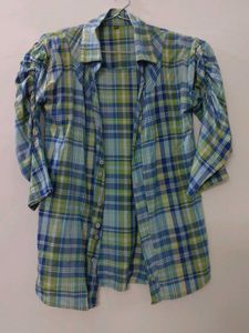 Plaid Green & Blue Shirt