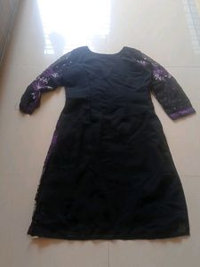 Black And Violet Ethnic Dress