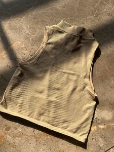 Zara Halter Neck Beige Top