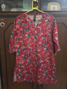 Floral Print Tunic Kurta Top