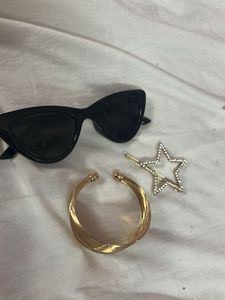 Hair Accessories Sunglasses Bracelet Set