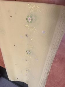 New embroidered lemon yellow dupatta