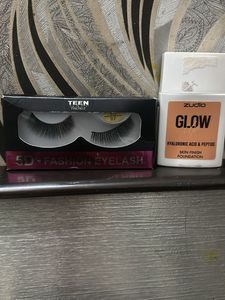 audio foundation for medium skin tone n eyelashes