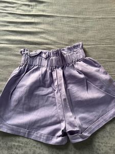 Cute Purple High-Waisted Shorts
