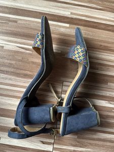 Anouk Blue Heeled Sandals