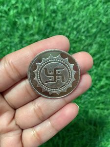 Swastik Coin With Ganeshji &amp; Laxmiji