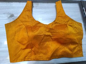 Mustard Sleeveless Bollywood Blouse