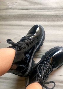 Black Platform Ankle Boots