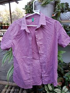 Benetton Pink Short Sleeve Shirt