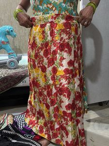Floral Skirt With Shrug N Dupatta