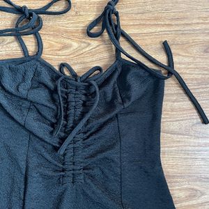 Summertime Casual Black Mini Dress (m)