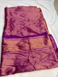 Magenta Ready to wear saree with blouse piece