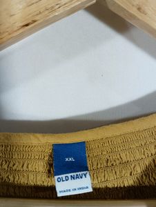 Mustard Yellow Embroidered Crop Top (Women)
