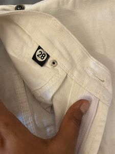 White Denim Shorts For Women
