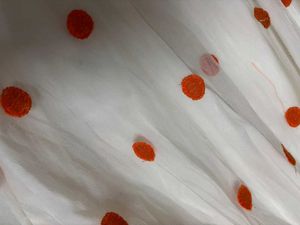 Embroidered Orange Ethnic Dress