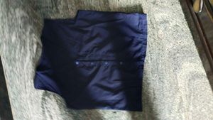 Navy Sleeveless Button-Down Top For School Or Clg