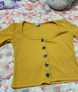 Deep Neck Crop Top | Size s | Good Quality