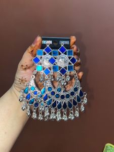 Blue Ethnic Earring