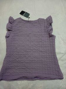 SHEIN BRAND Ruffled Cap Sleeves Top