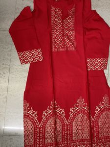 🔥🔥🔥 Sale 💰 🛒 Red Festive Kurti
