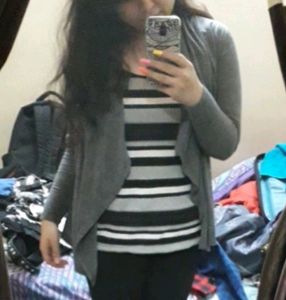 Fall Collar Grey Shrug
