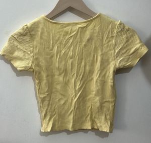 Ginger Daisy Embroidered Yellow Top