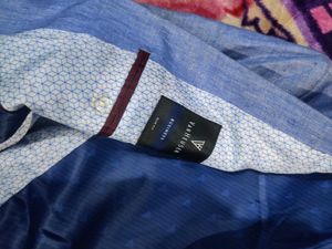 Van Heusen orignal Stylish Blue Linen Blazer